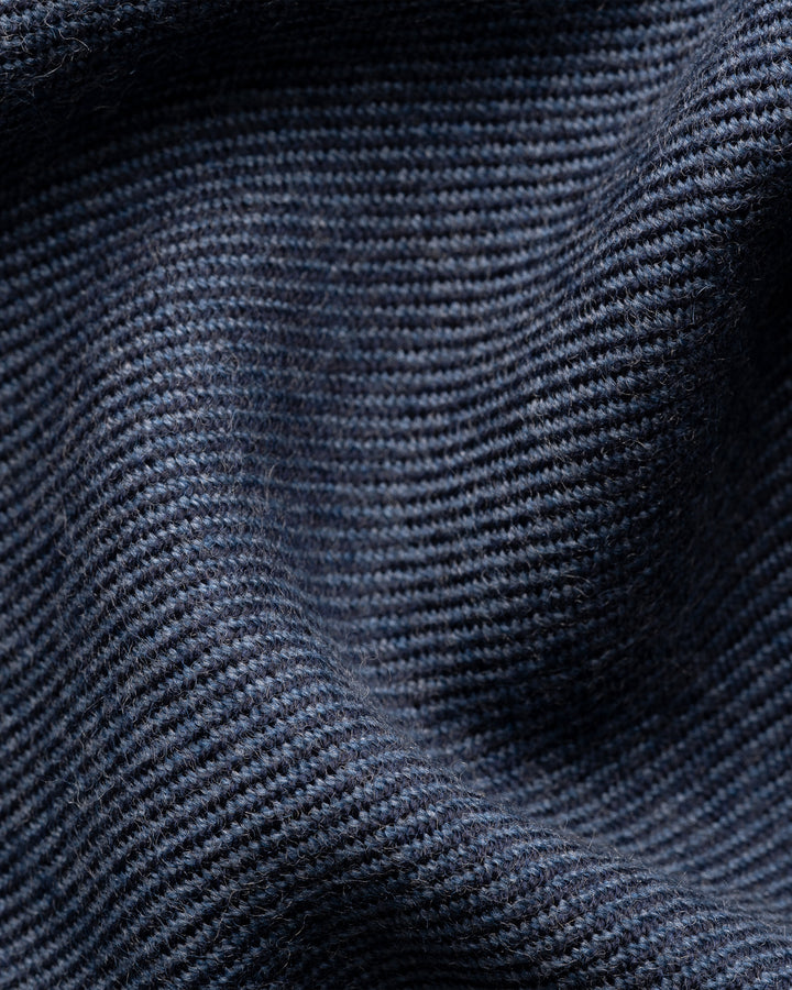 Eton Twill Wollen Sjaal – Blauw-100% merino wol-HEREN ACCESSOIRES-Blauw
