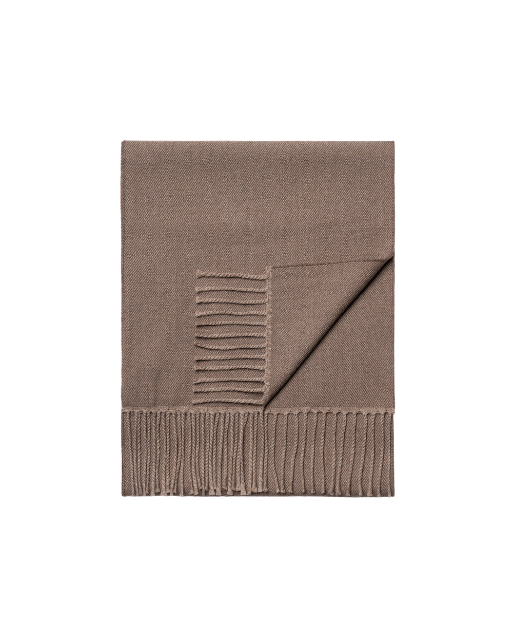 Eton Twill Wollen Sjaal – Bruin-100% merino wol-HEREN ACCESSOIRES-Bruin