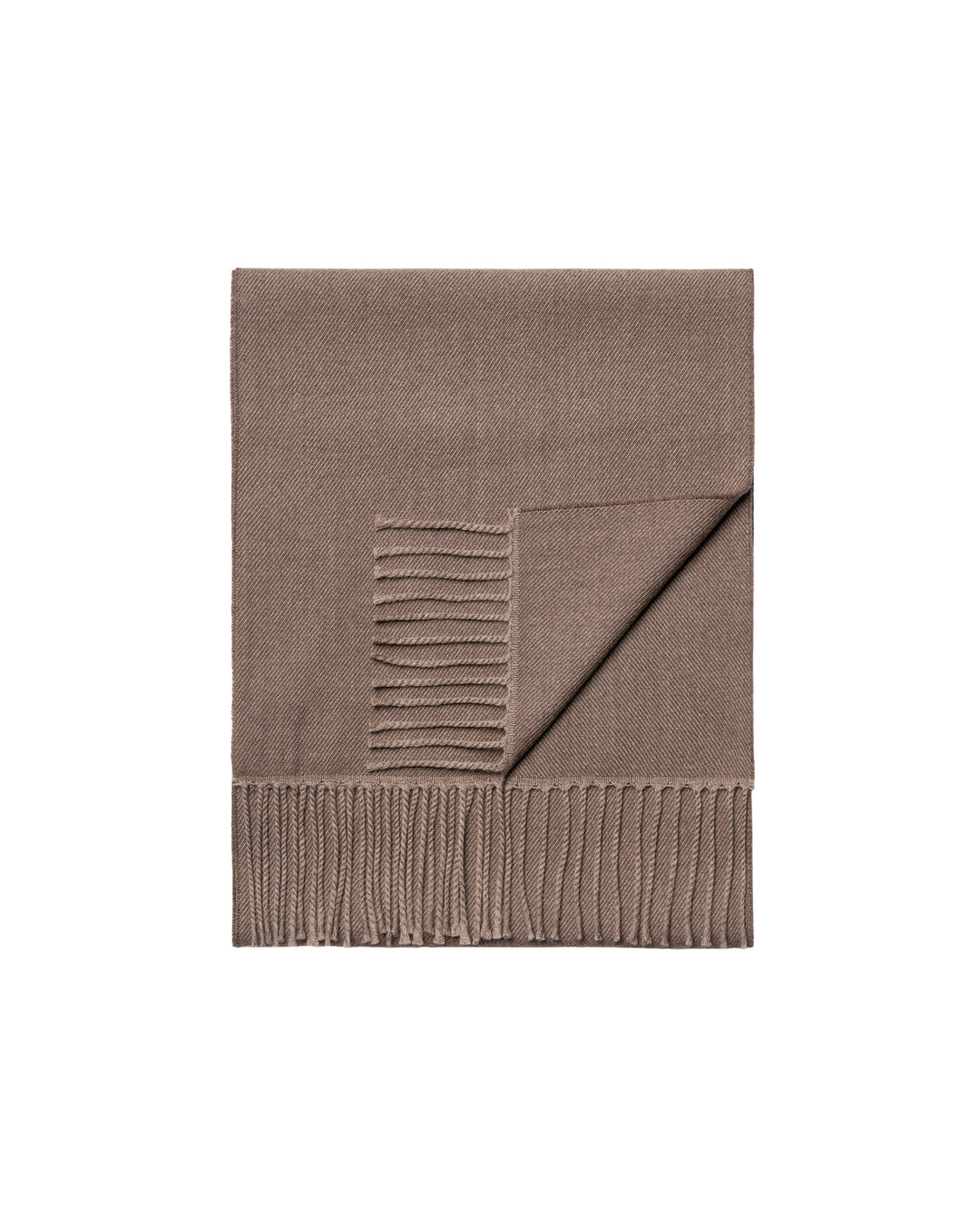 Eton Twill Wollen Sjaal – Bruin-100% merino wol-HEREN ACCESSOIRES-Bruin