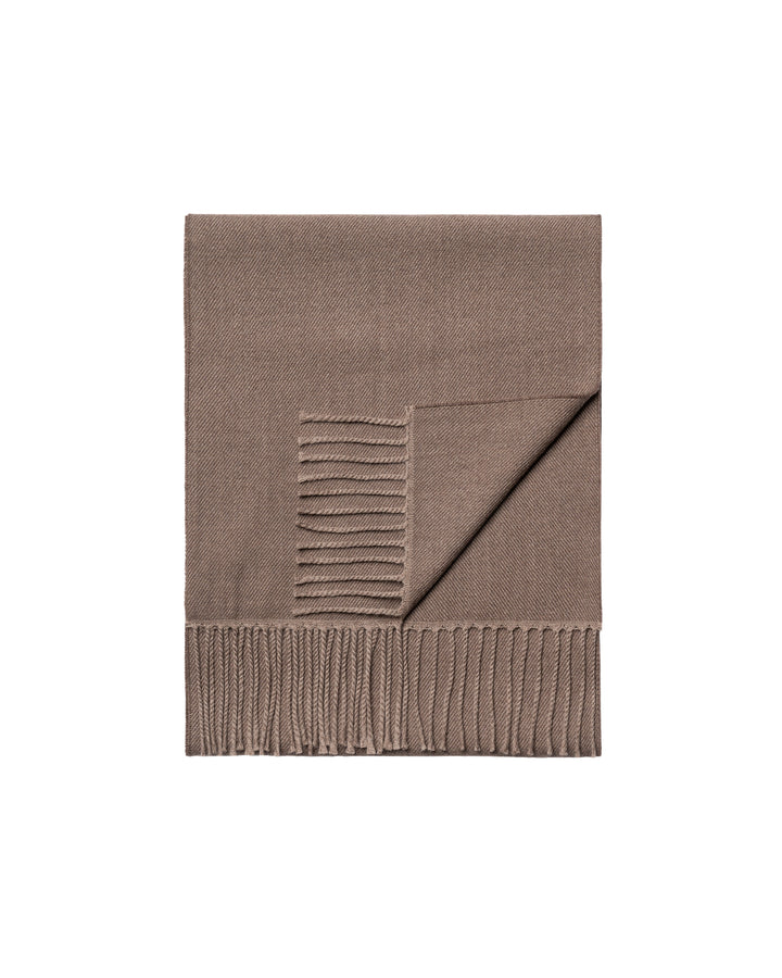 Eton Twill Wollen Sjaal – Bruin-100% merino wol-HEREN ACCESSOIRES-Bruin