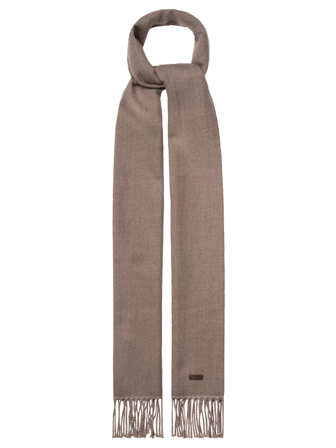 Eton Twill Wollen Sjaal – Bruin-100% merino wol-HEREN ACCESSOIRES-Bruin