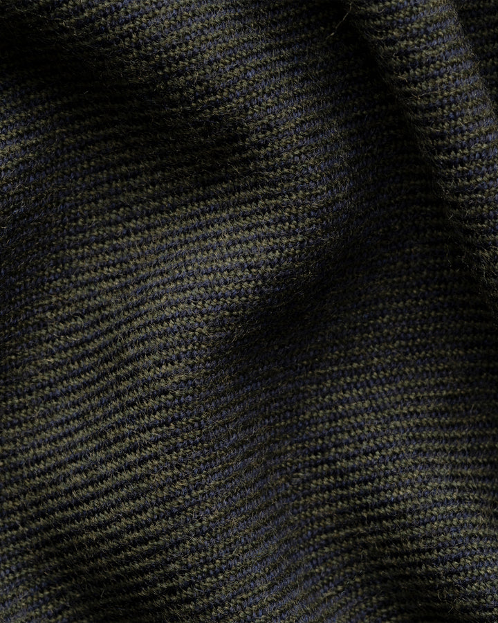 Eton Twill Wollen Sjaal – Groen-100% merino wol-HEREN ACCESSOIRES-Groen