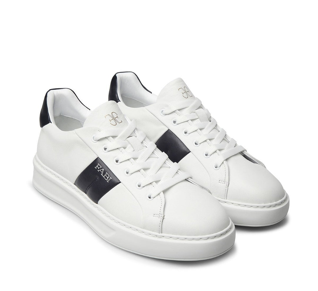 Fabi Leren Sneakers NUBE BIANCO-Leer-HEREN SCHOENEN & RIEMEN-Wit