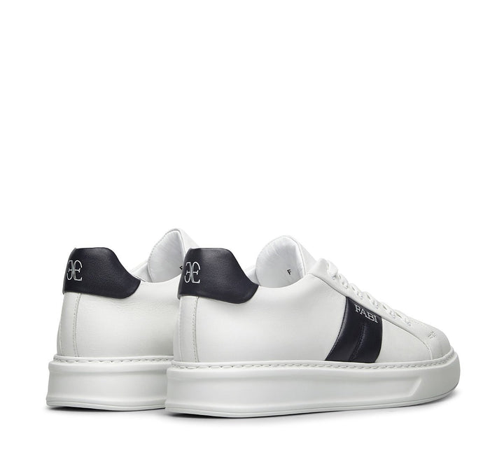 Fabi Leren Sneakers NUBE BIANCO-Leer-HEREN SCHOENEN & RIEMEN-Wit