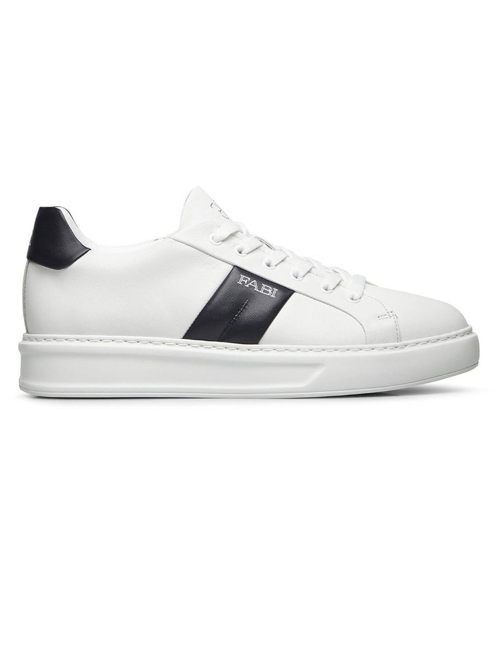 Fabi Leren Sneakers NUBE BIANCO-Leer-HEREN SCHOENEN & RIEMEN-Wit