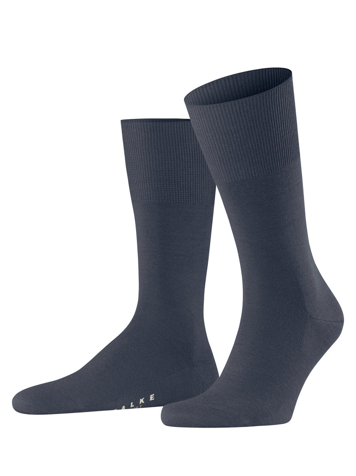FALKE Airport Heren Sokken – Blauw-80% katoen, 20% polyamide-HEREN ONDERMODE-Blauw