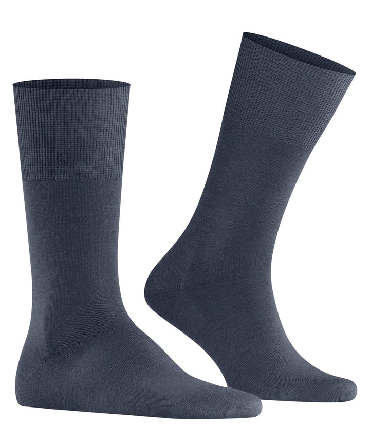 FALKE Airport Heren Sokken – Blauw-80% katoen, 20% polyamide-HEREN ONDERMODE-Blauw