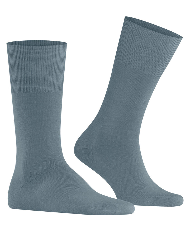 FALKE Airport Heren Sokken – Blauw-80% katoen, 20% polyamide-HEREN ONDERMODE-Blauw