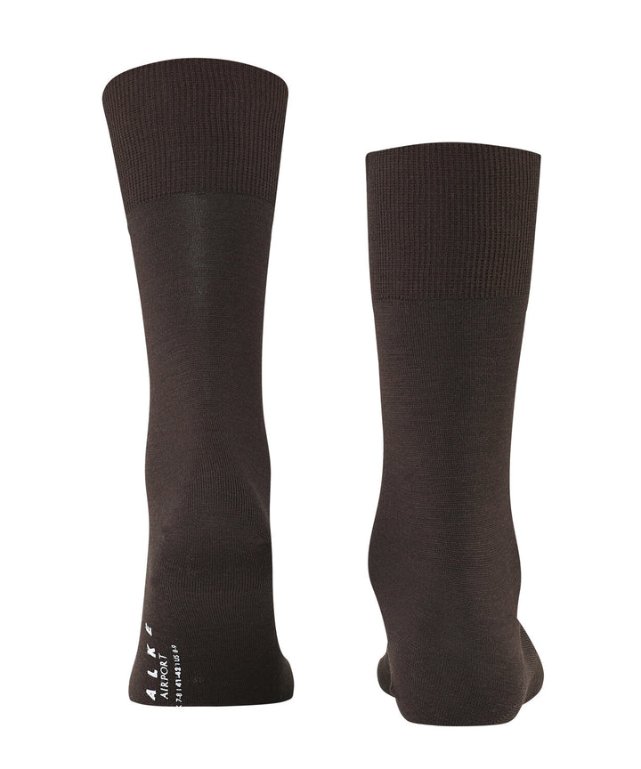 FALKE Airport Heren Sokken – Bruin-80% katoen, 20% polyamide-HEREN ONDERMODE-Bruin