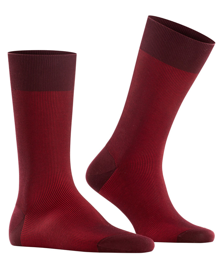 FALKE Fine Shadow Heren Sokken – Rood-80% katoen, 20% polyamide-HEREN ONDERMODE-Rood