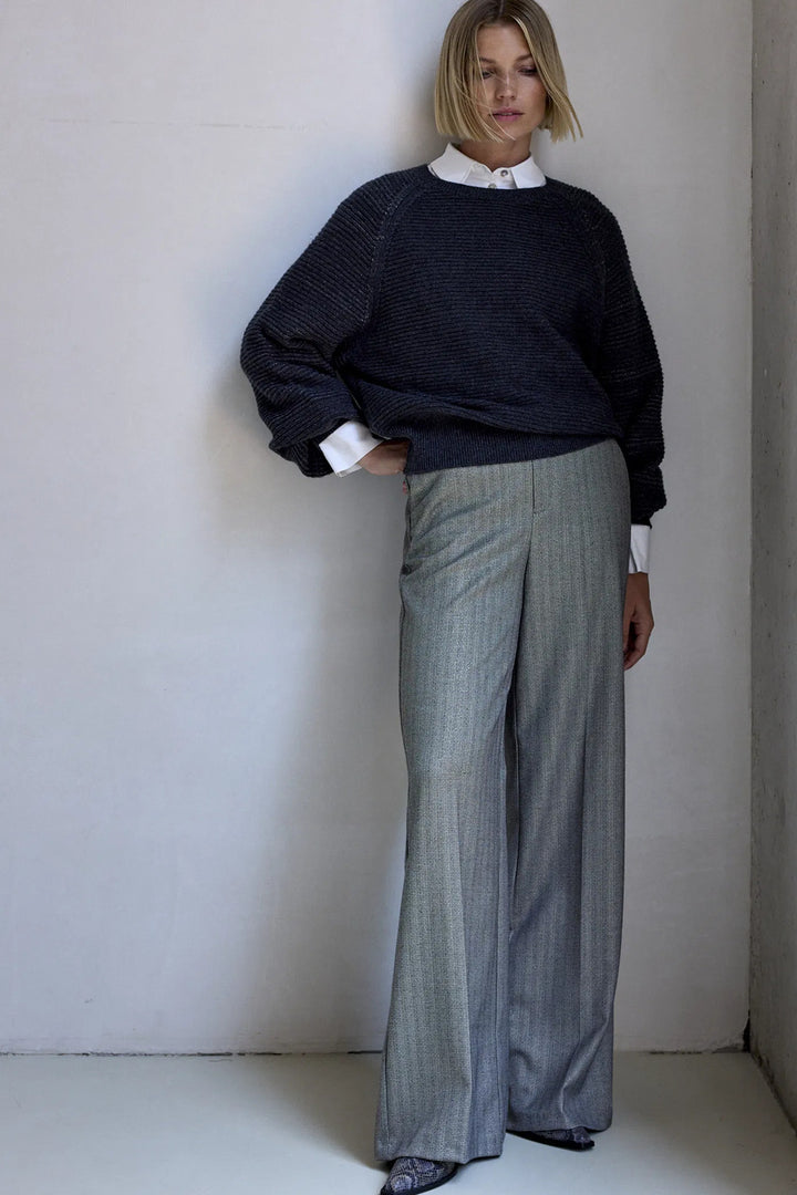 Femmes du Sud Amore Lurex Pantalon – Zwart-61% polyester, 34% viscose, 3% elasthan, 2% metaal-DAMES BROEKEN-Zwart