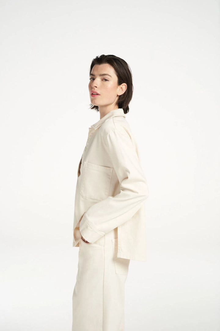Femmes du Sud blouse courtnee off white-98% katoen, 2% polyamide-DAMES TOPS & BLOUSES-Room