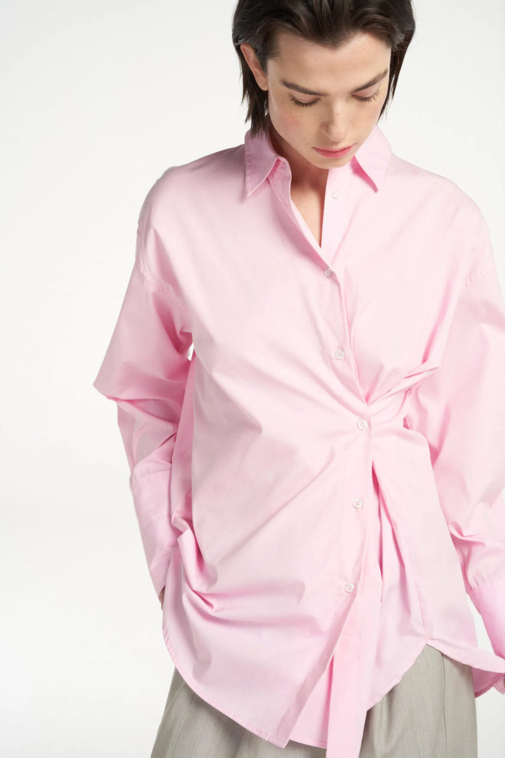 Femmes du Sud blouse fabien light pink-96% katoen | 4% elasthan-DAMES TOPS & BLOUSES-Roze