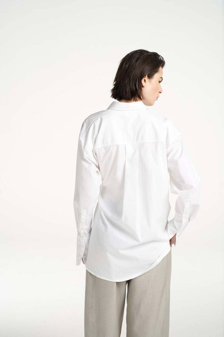 Femmes du Sud blouse fabien white-96% katoen | 4% elasthan-DAMES TOPS & BLOUSES-Wit