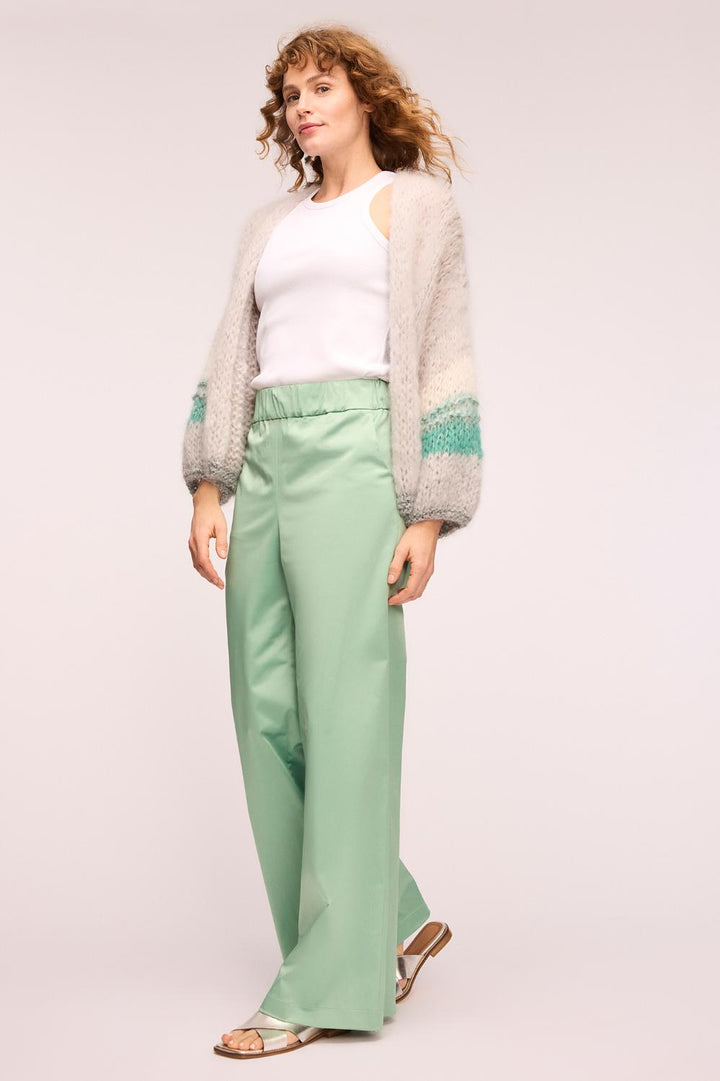 Femmes Du Sud broek Adeline-55% polyester, 42% katoen, 3% elasthaan-DAMES BROEKEN-Groen