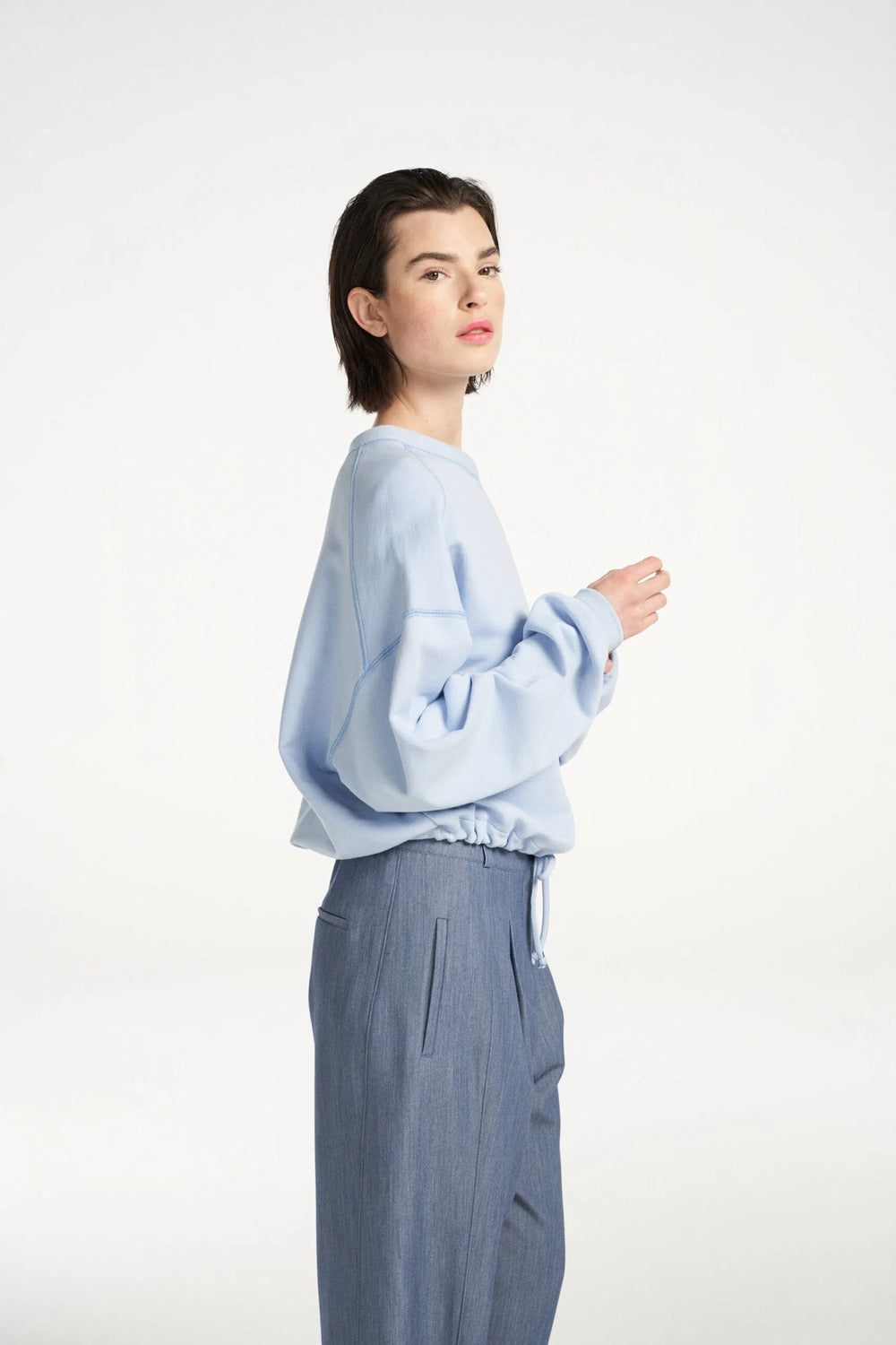 Femmes du Sud COLLIN light blue-100% Katoen-DAMES TRUIEN & VESTEN-Blauw