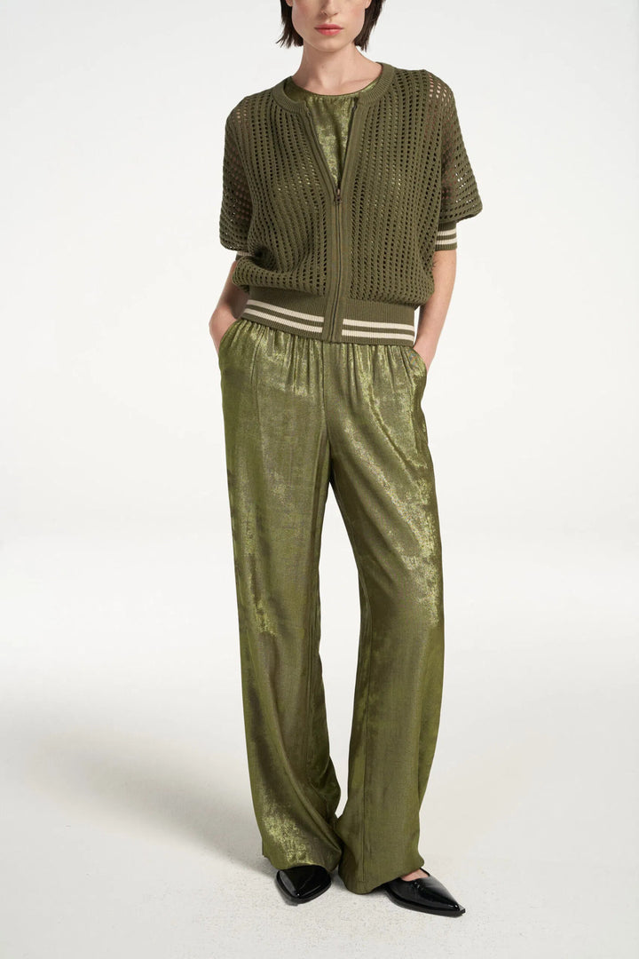 Femmes du Sud Florine Shimmer Army-Kwaliteit: 60% polyester | 40% viscose-DAMES BROEKEN-Groen