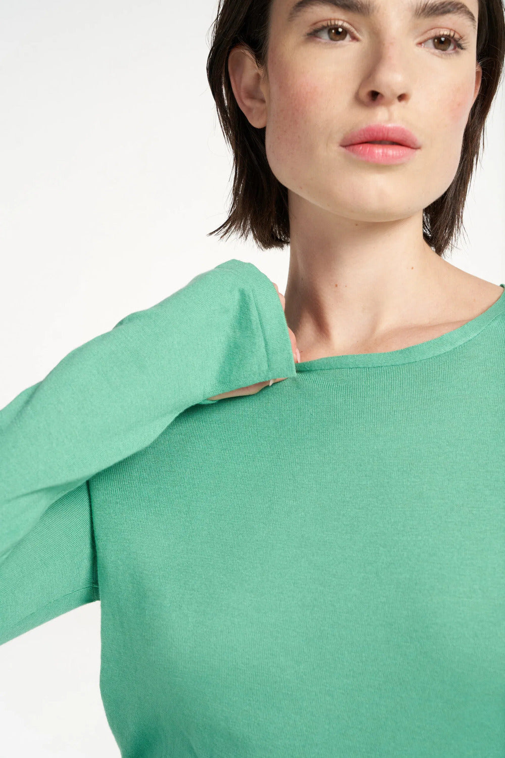 Femmes du Sud pullover bebe mint-60% katoen, 40% Rayon Viscose-DAMES TRUIEN & VESTEN-Groen