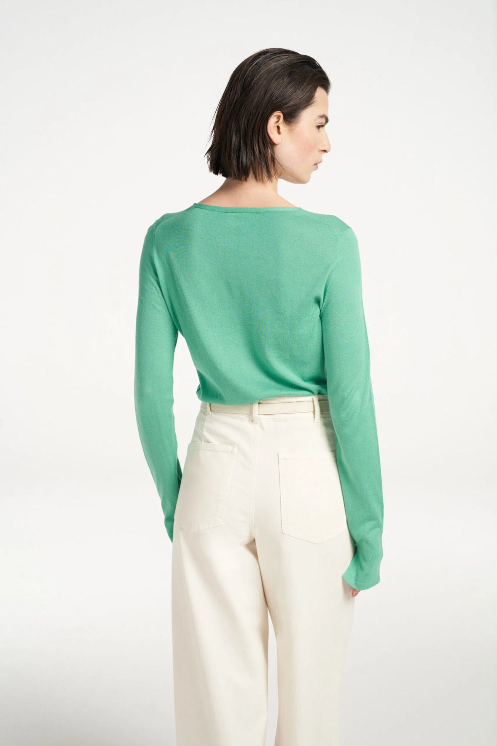 Femmes du Sud pullover bebe mint-60% katoen, 40% Rayon Viscose-DAMES TRUIEN & VESTEN-Groen
