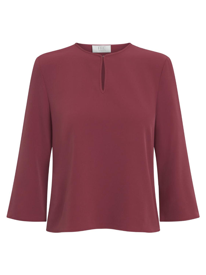 FFC blouse-98% polyester, 2% elasthaan-DAMES TOPS & BLOUSES-Rood