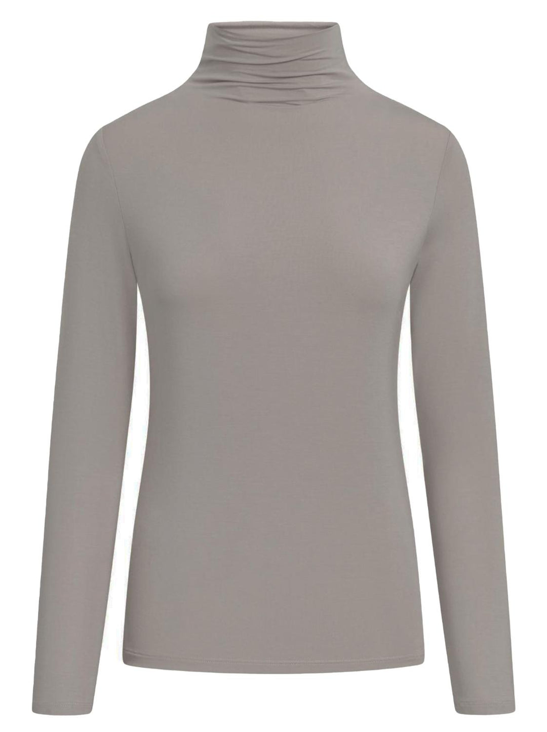 FFC shirt met col lange mouw-95% modaal, 5% elasthaan-DAMES TOPS & BLOUSES-Bruin