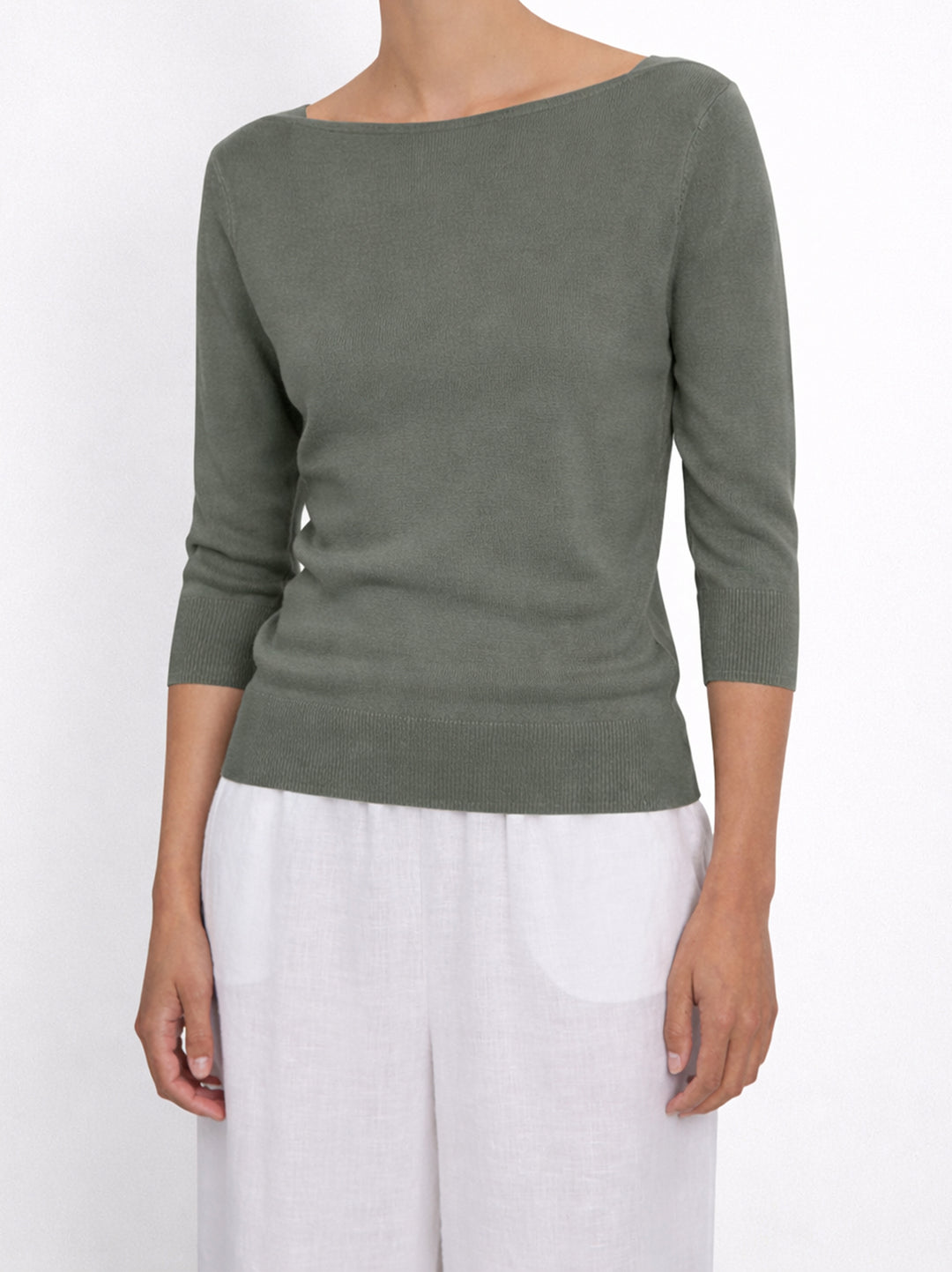  FFC Trui – Groen-80% viscose, 20% polyamide-DAMES TRUIEN & VESTEN-Groen