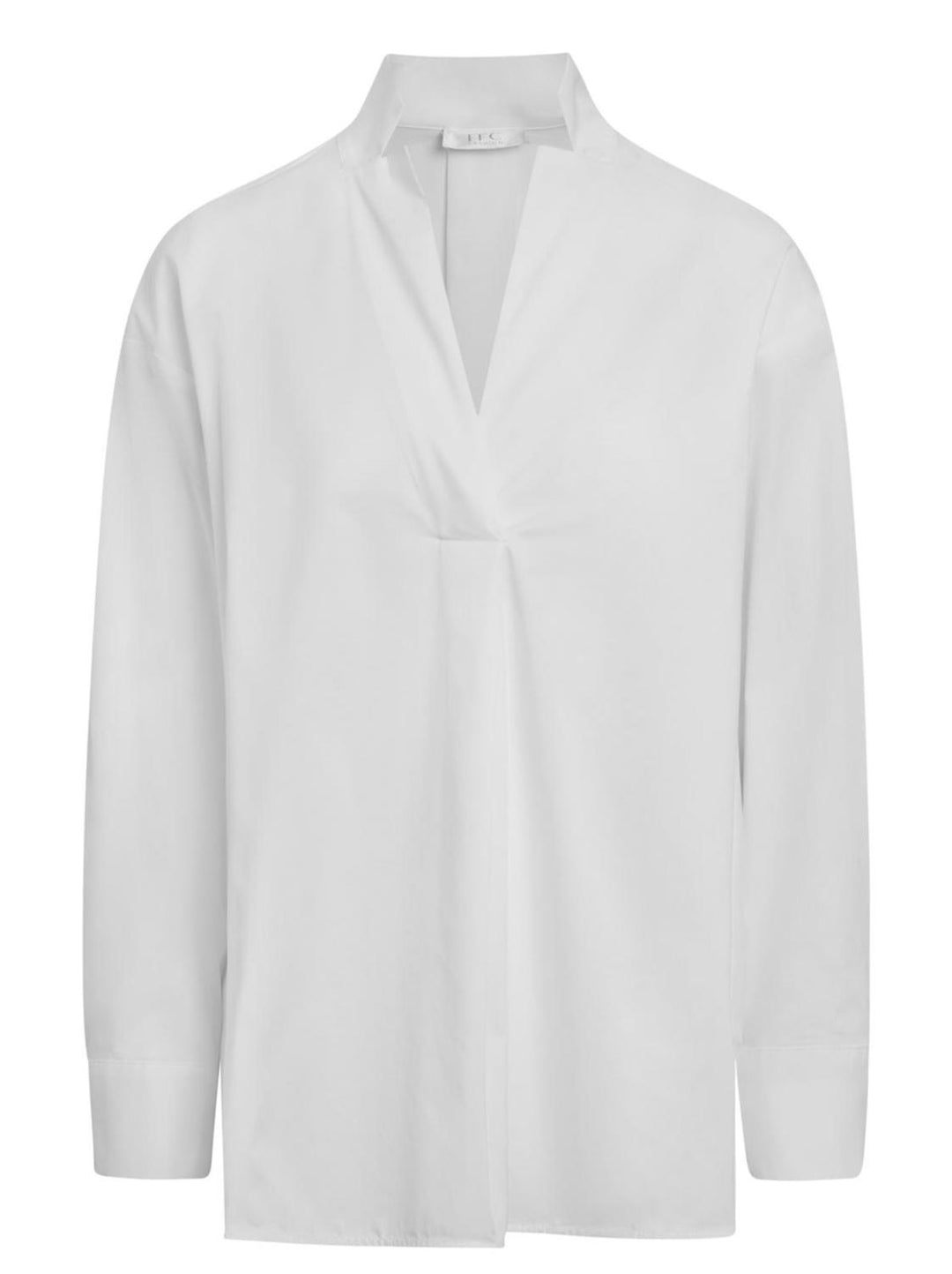 FFC witte blouse-74% katoen, 23% polyamide, 3% elasthaan-DAMES TOPS & BLOUSES-Wit