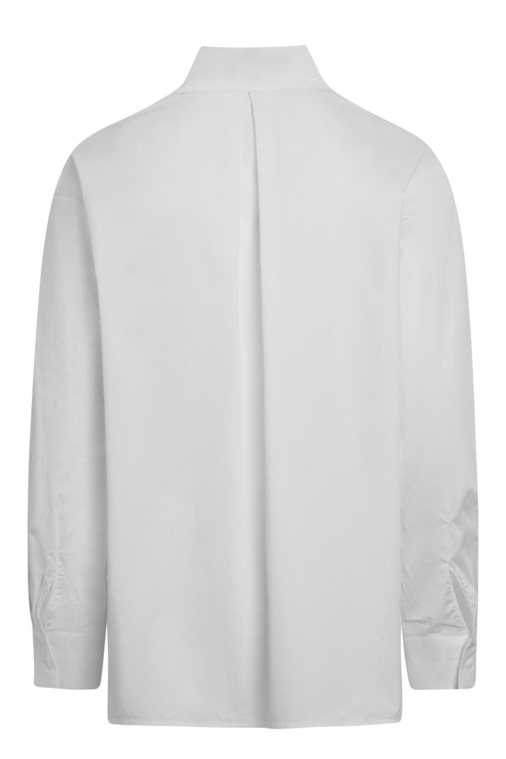 FFC witte blouse-74% katoen, 23% polyamide, 3% elasthaan-DAMES TOPS & BLOUSES-Wit