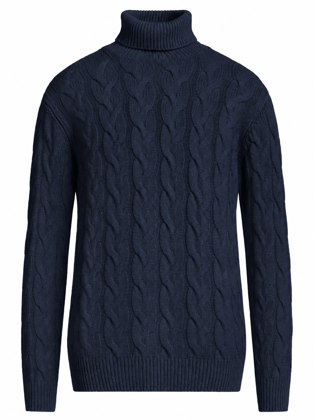 Filippo de Laurentiis Kabel Coltrui – Blauw-90% merinowol, 10% cashmere-HEREN TRUIEN & VESTEN-Blauw