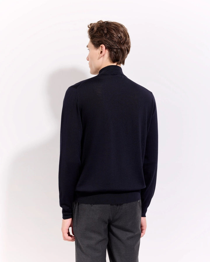 Filippo de Laurentiis Merino Coltrui – Zwart-100% merino wol-HEREN TRUIEN & VESTEN-Zwart