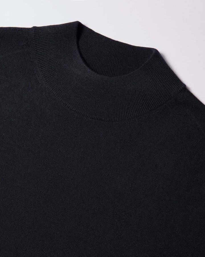 Filippo de Laurentiis Merino Coltrui – Zwart-100% merino wol-HEREN TRUIEN & VESTEN-Zwart