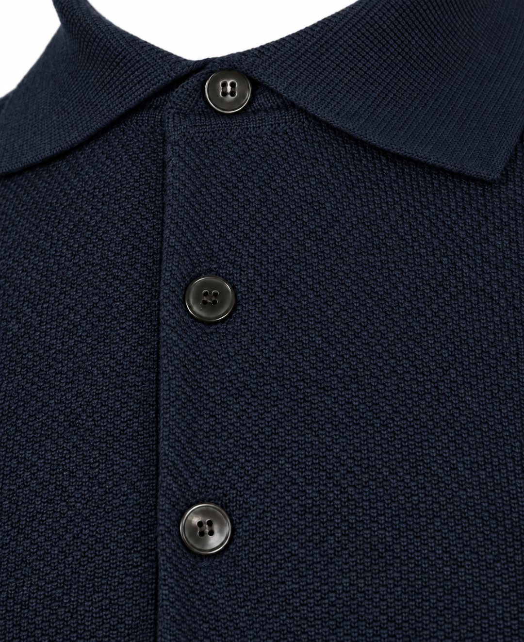 Filippo de Laurentiis Merino Polo – Blauw-100% merino wol-HEREN POLO'S & T-SHIRTS-Blauw