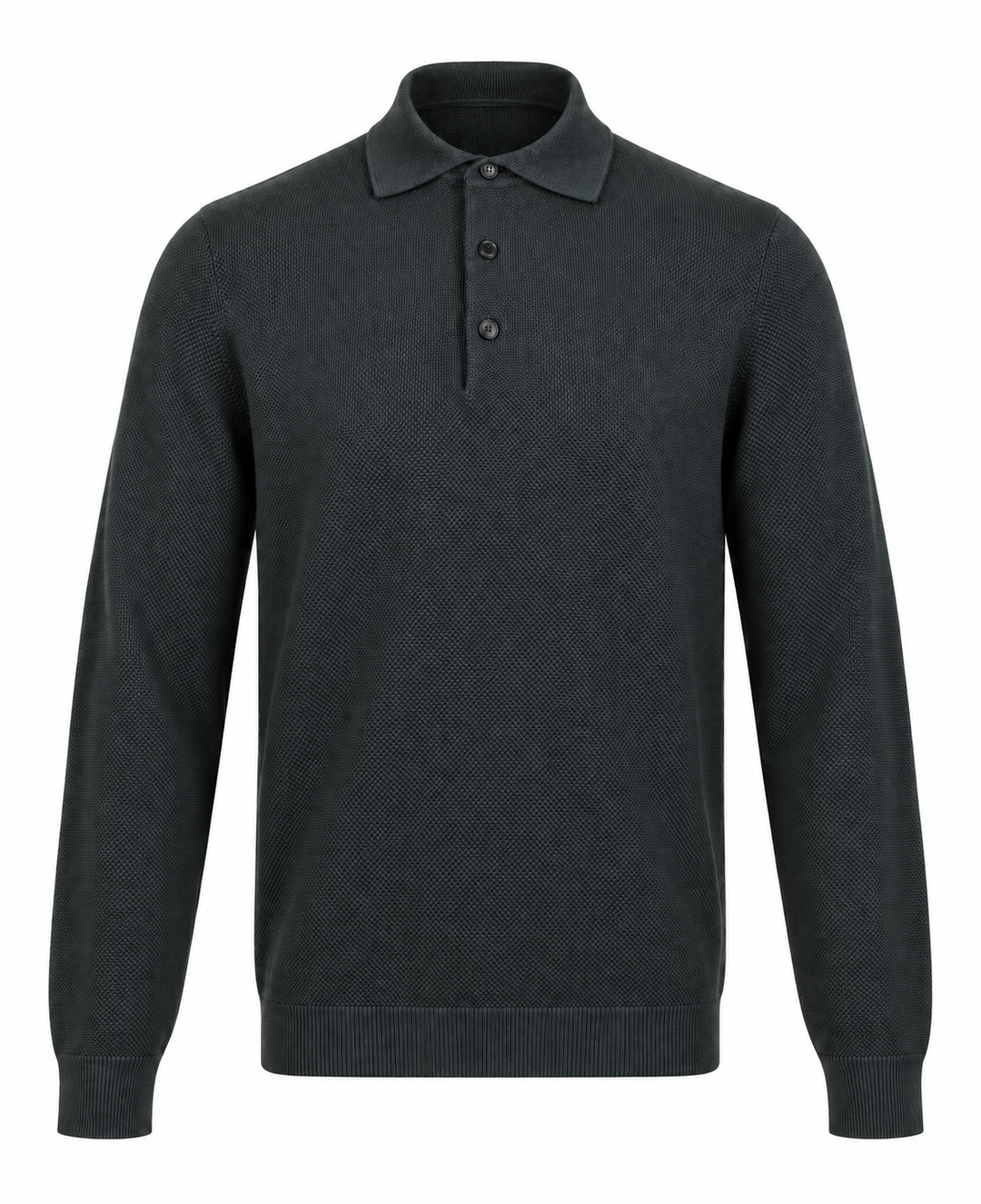 Filippo de Laurentiis Merino Polo – Groen-100% merino wol-HEREN POLO'S & T-SHIRTS-Groen