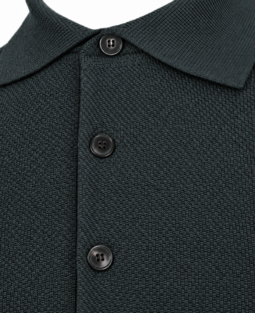 Filippo de Laurentiis Merino Polo – Groen-100% merino wol-HEREN POLO'S & T-SHIRTS-Groen