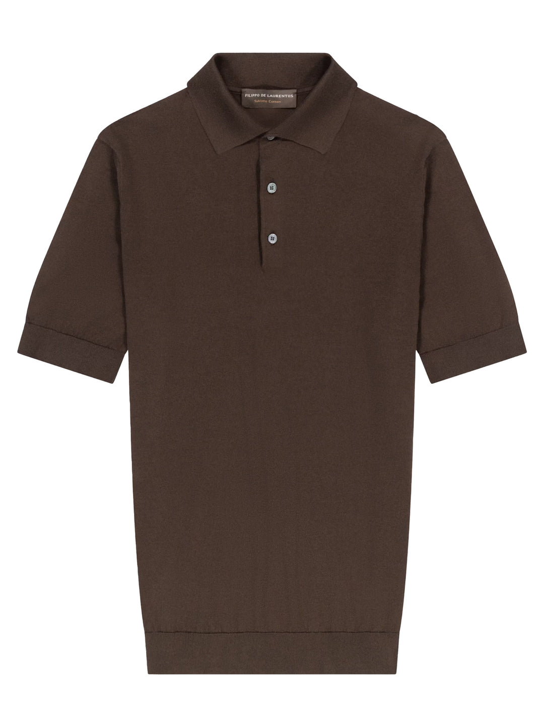 Filippo de Laurentiis Polo – Bruin-100% katoen-HEREN POLO'S & T-SHIRTS-Bruin