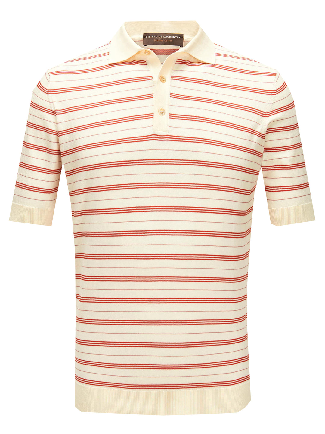 Filippo de Laurentiis Polo – Rood-100% katoen-HEREN POLO'S & T-SHIRTS-Rood