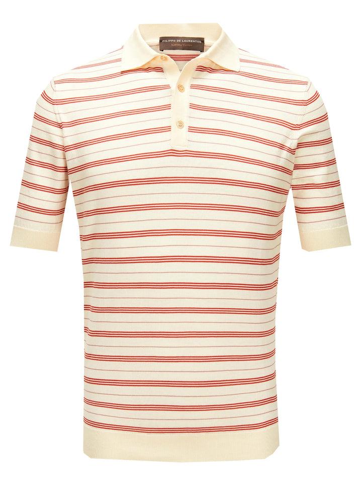 Filippo de Laurentiis Polo – Rood-100% katoen-HEREN POLO'S & T-SHIRTS-Rood