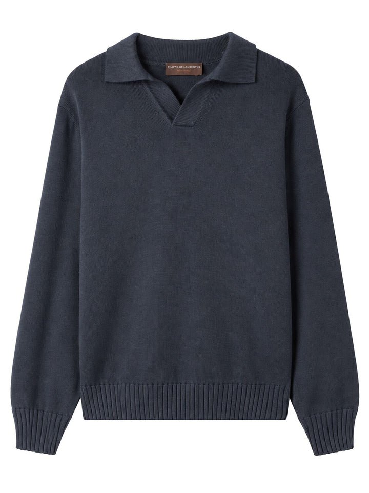 Filippo de Laurentiis Skipper Polo – Antraciet-100% merino wol-HEREN TRUIEN & VESTEN-Antraciet