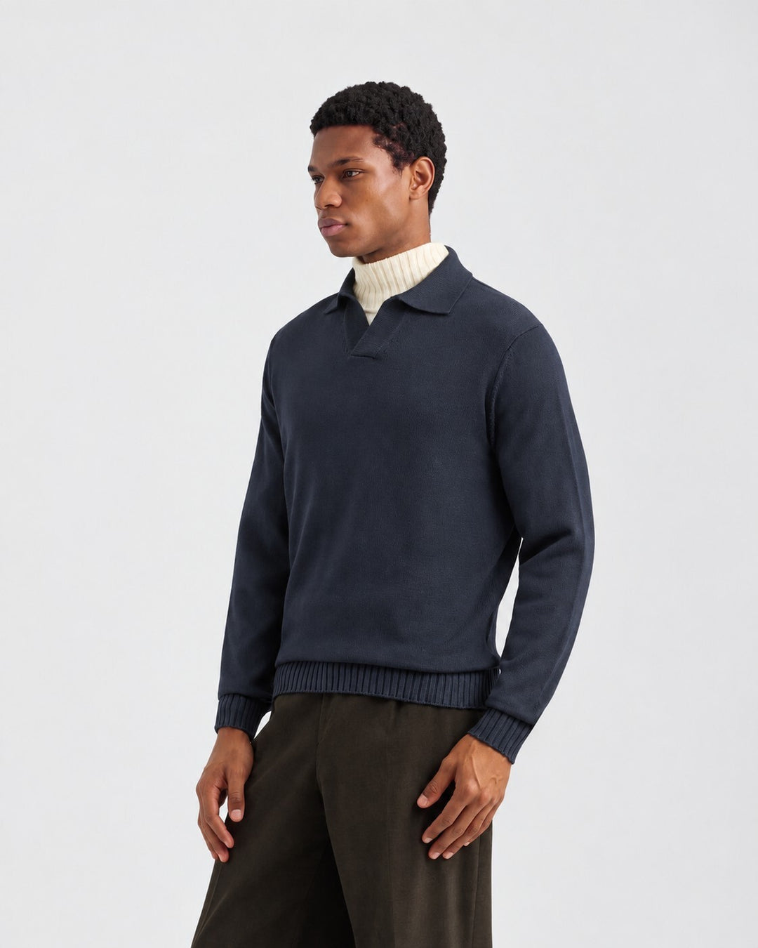 Filippo de Laurentiis Skipper Polo – Antraciet-100% merino wol-HEREN TRUIEN & VESTEN-Antraciet