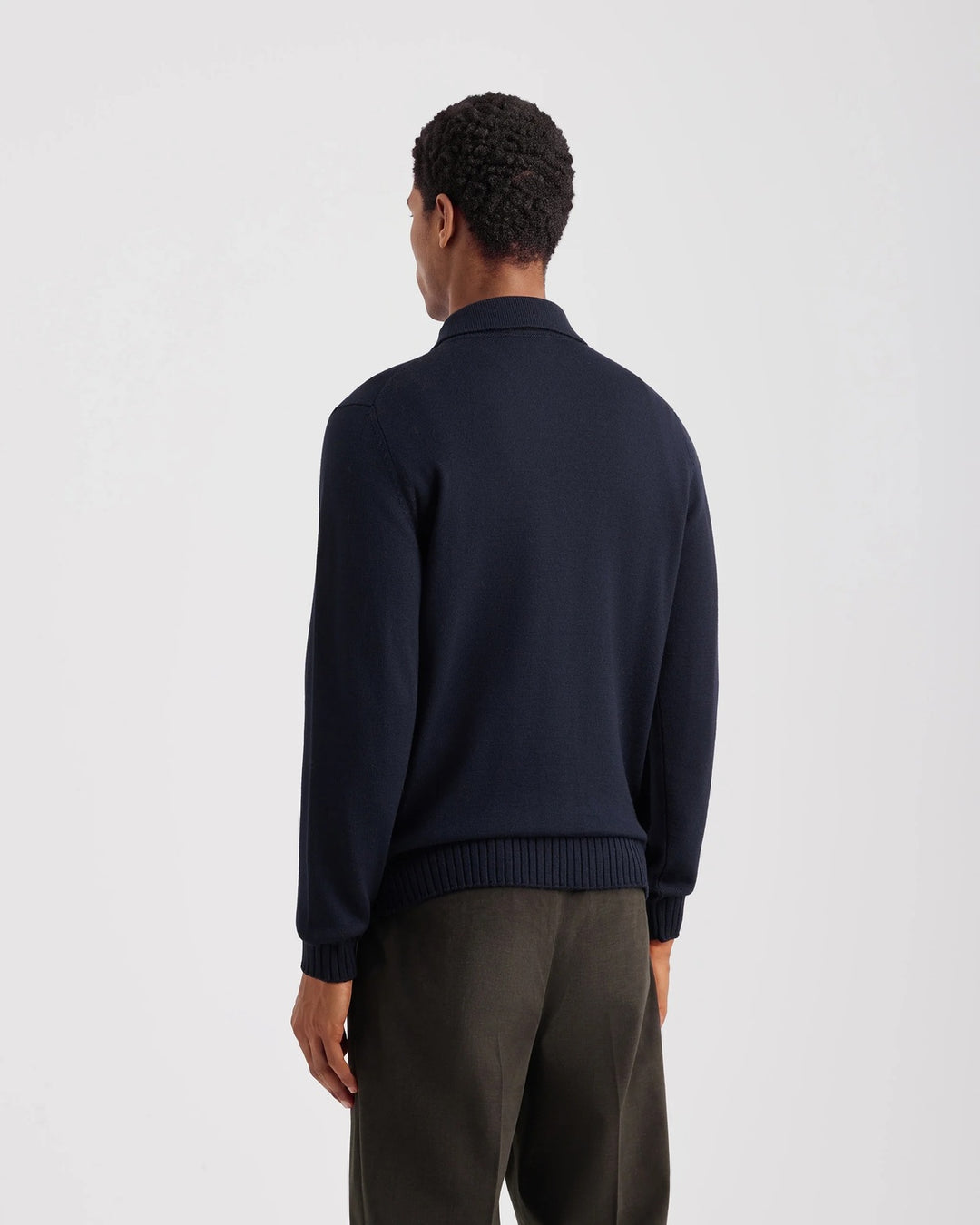 Filippo de Laurentiis Skipper Polo Trui – Blauw-100% merino wol-HEREN TRUIEN & VESTEN-Blauw