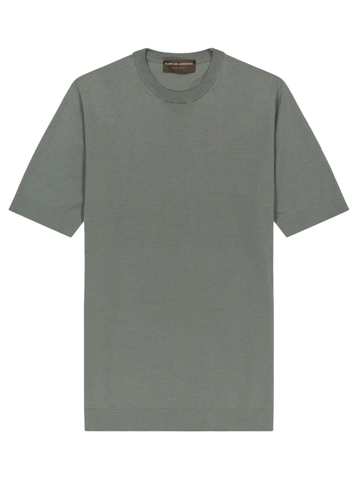 Filippo de Laurentiis T-shirt – Groen-100% katoen-HEREN POLO'S & T-SHIRTS-Groen