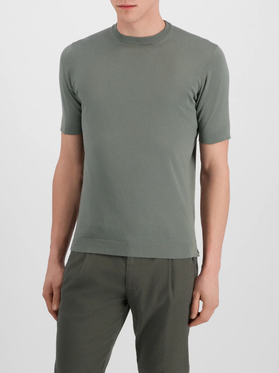 Filippo de Laurentiis T-shirt – Groen-100% katoen-HEREN POLO'S & T-SHIRTS-Groen