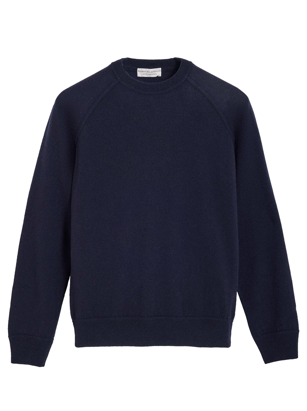 Filippo de Laurentiis Trui Wool Cashmere – Blauw-90% merino wol, 10% cashmere-HEREN TRUIEN & VESTEN-Blauw