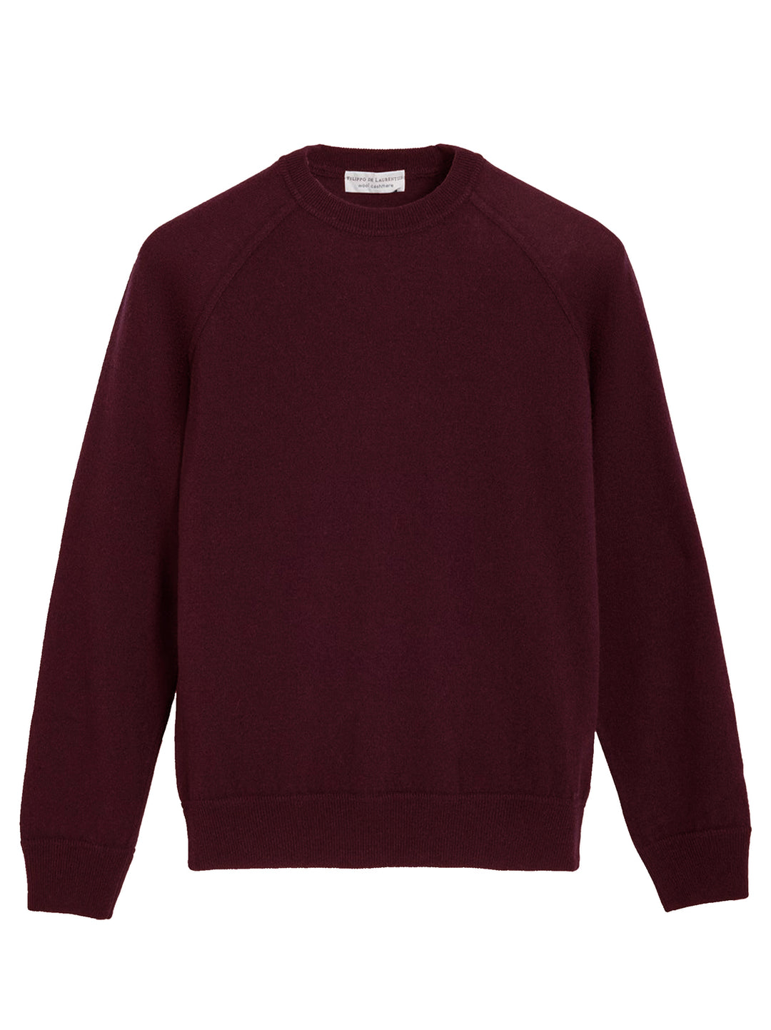Filippo de Laurentiis Trui Wool Cashmere – Bordeau-90% merino wol, 10% cashmere-HEREN TRUIEN & VESTEN-Rood