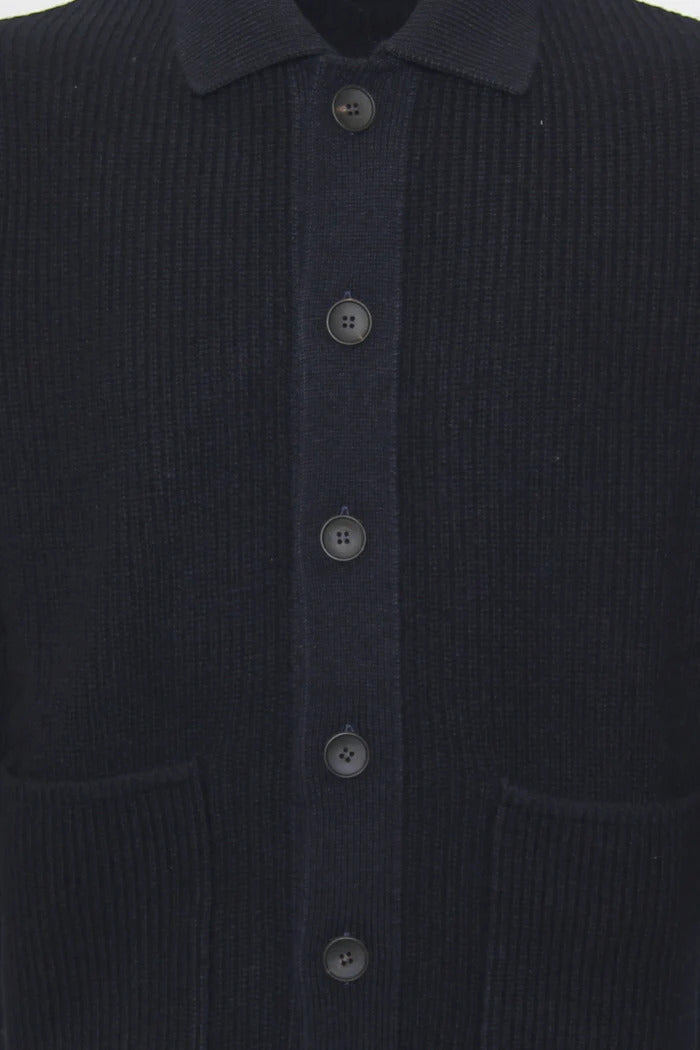Filippo de Laurentiis – Vest Blauw-90% merinowol, 10% cashmere-HEREN TRUIEN & VESTEN-Blauw