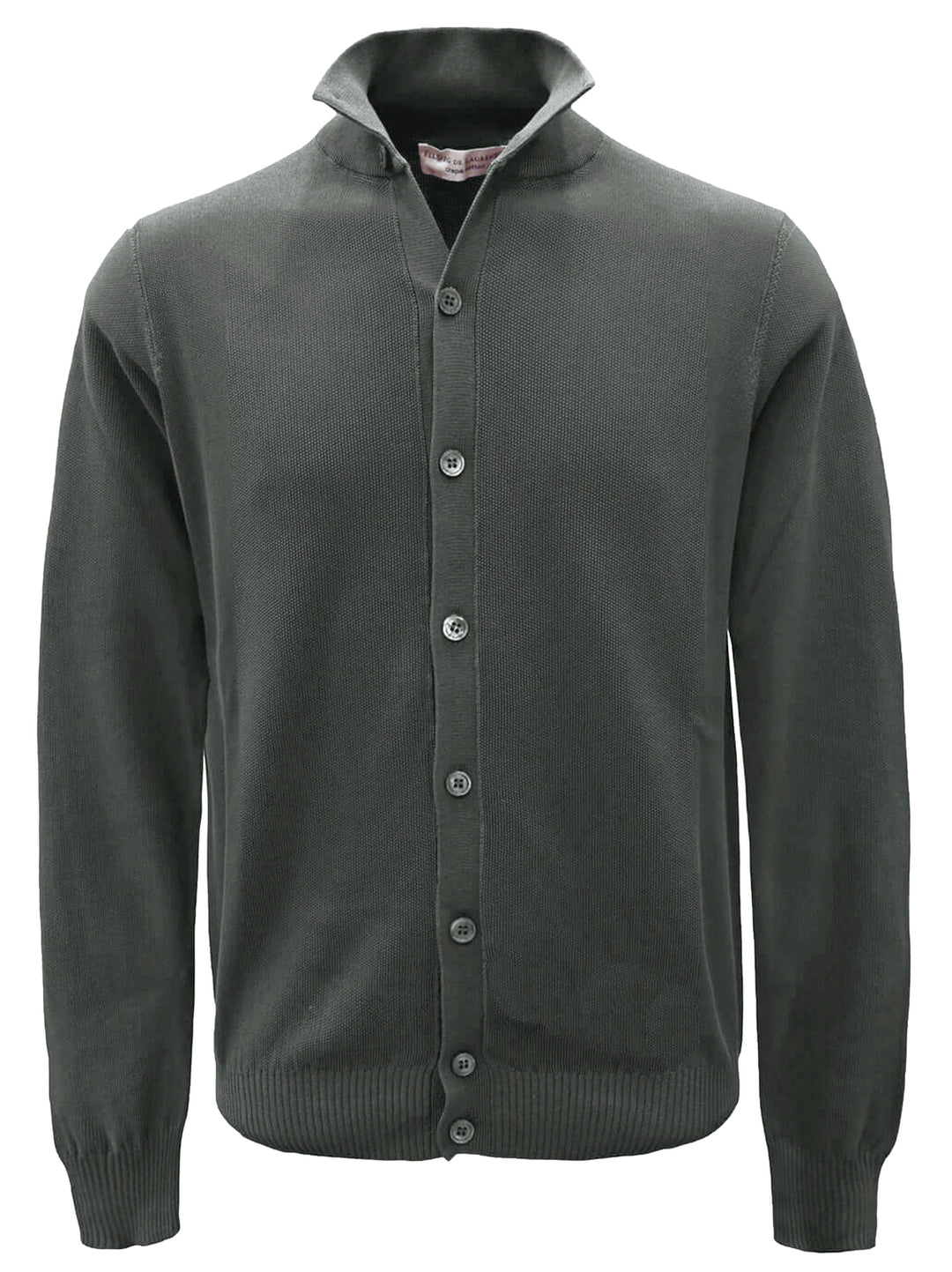 Filippo de Laurentiis Vest met knopen – Groen-100% katoen-HEREN TRUIEN & VESTEN-Groen