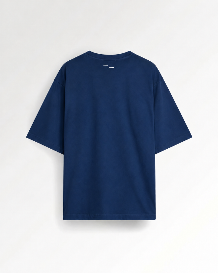Filling Pieces Boxy T-shirt – Blauw-100% katoen-HEREN POLO'S & T-SHIRTS-Blauw