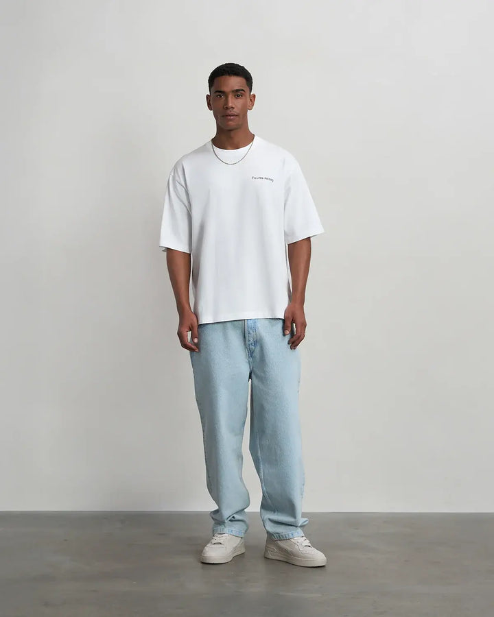 Filling Pieces Boxy T-shirt – Wit-100% katoen-HEREN POLO'S & T-SHIRTS-Wit