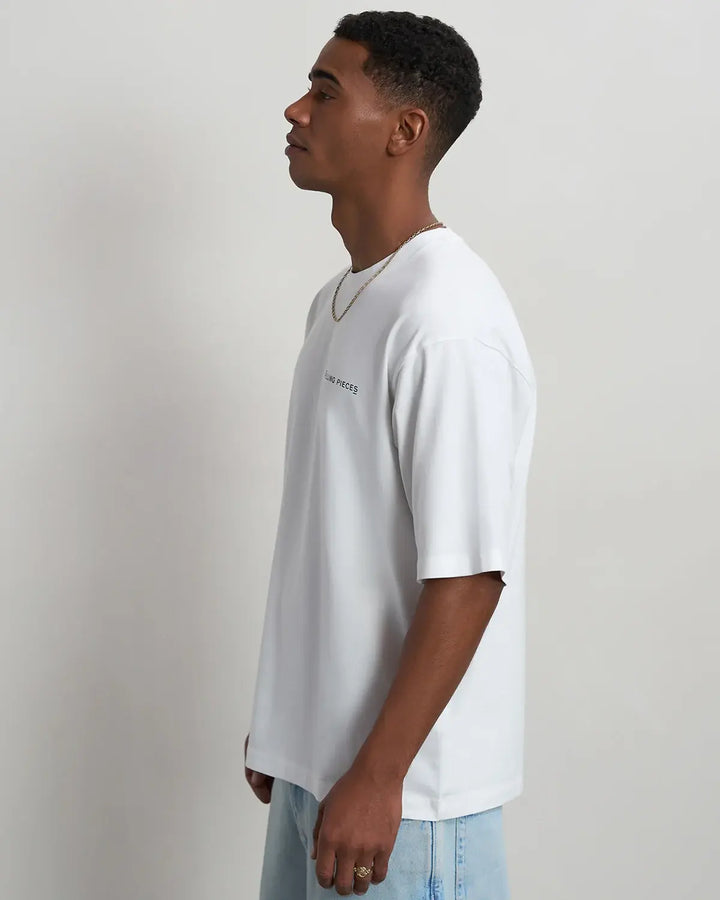 Filling Pieces Boxy T-shirt – Wit-100% katoen-HEREN POLO'S & T-SHIRTS-Wit