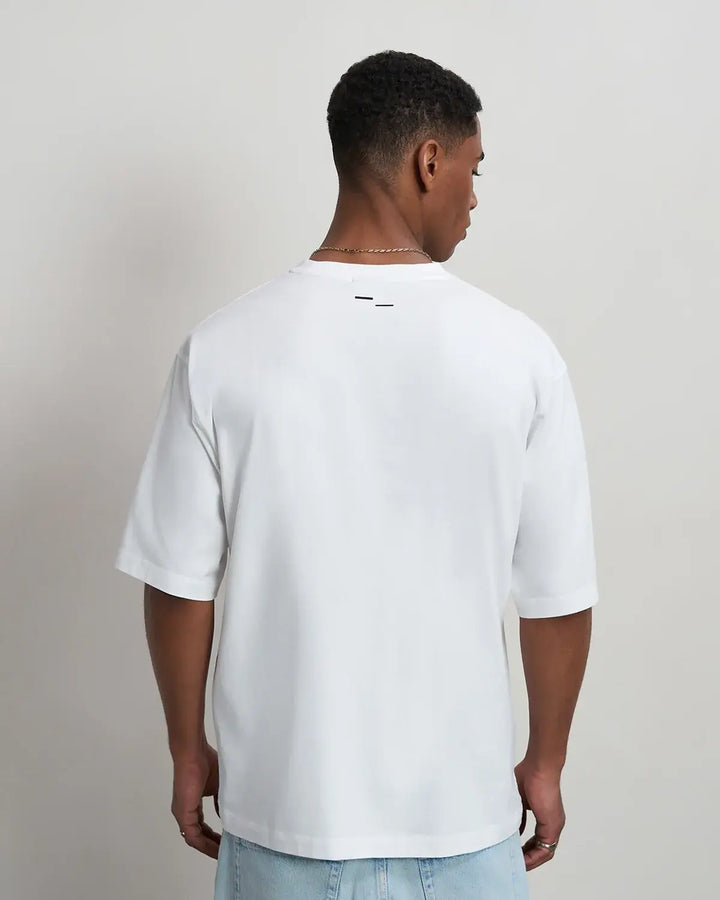 Filling Pieces Boxy T-shirt – Wit-100% katoen-HEREN POLO'S & T-SHIRTS-Wit